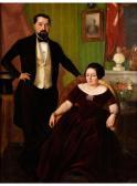 SERENO COSTANTINO 1829-1893,PORTRAIT EINES EHEPAARS IN ELEGANTEM INTERIEUR,Hampel DE 2014-09-25