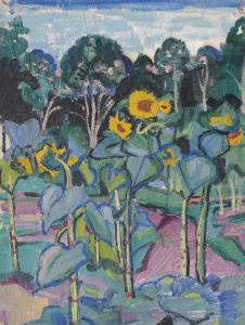 Sergei Ivanovich Lobanov 1887-1943,Sunflowers,1912,Christie's GB 2018-11-26