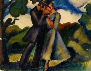 Sergei Vassilievich KALTSOV 1892-1951,The Lovers,Stockholms Auktionsverket SE 2008-10-02