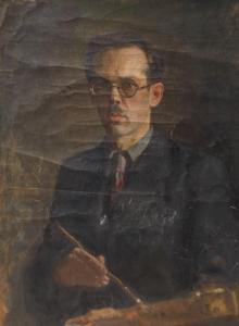 SERGEJ PAVLOVI Viktorov 1916-1977,Artist's Self-Portrait,1960,Shapiro Auctions US 2023-10-21