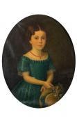 SERGENT Charles,Portrait de jeune fille au chapeau de paille,1868,Millon & Associés 2016-11-17