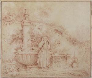 SERGENT MARCEAU Antoine Louis Fr 1751-1847,Femme à la fontaine,Etienne de Baecque FR 2018-03-30