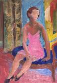 SERGER Frederick 1889-1965,Seated Woman in Pink,Theodore Bruce AU 2019-07-14
