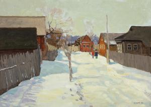 SERGEYEV Nicolai 1908-1989,Winter Village,1960,Heritage US 2008-11-14