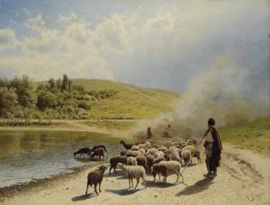 SERGEYEV Nikolai Alexandrov 1865-1919,Tending the flock,Christie's GB 2007-11-28