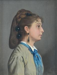 SERNESI Raffaello 1838-1866,Giovinetta di profilo,Meeting Art IT 2021-10-23