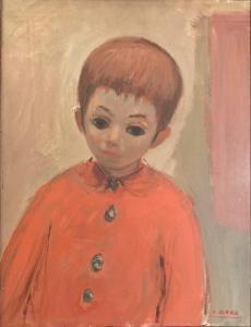 SERRA Antoine 1908-1995,ENFANT VÊTU DE ROUGE,Jean-Mark Delvaux FR 2021-12-14