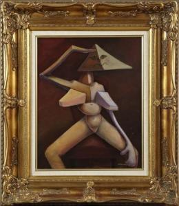 SERRANO Angel 1900-2000,Cubist Nude,1987,St. Charles US 2010-11-20