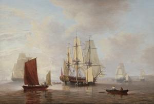 SERRES Dominic 1722-1793,Frigates and Yachts Becalmed,1774,William Doyle US 2023-05-24