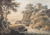 SERRES Dominic M 1761-1804,A Figure in a Landscape with a Ruin on a Hill,Peter Wilson GB 2024-01-11
