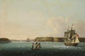 SERRES John Thomas,The coast and entrance of Brest, with the HMS Boad,Christie's 2024-01-31
