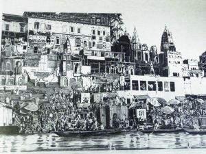 SERRES Patrice 1900-2000,Rive de Varanasi,2007,Giafferi FR 2012-03-19