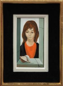 SERRIER Jean Pierre 1934-1989,Portrait of a Girl and Seashell,Clars Auction Gallery US 2009-08-09