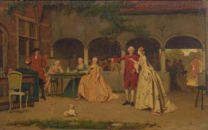 SERRURE Auguste 1825-1903,On the Terrace,1967,Mellors & Kirk GB 2022-07-12