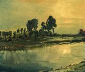 SERVAES Albert 1883-1966,Evening over the River Lys,1935,De Vuyst BE 2018-05-19