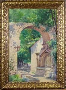 SERVAIS Paul 1867-1931,Porche animé ARLES,Monsantic BE 2023-07-02