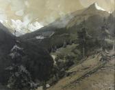 SETELIK Jaroslav 1881-1955,Mountainous landscape,Meissner Neumann CZ 2007-09-22