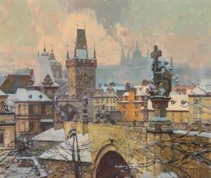 SETELIK Jaroslav 1881-1955,View of Prague,Bruun Rasmussen DK 2021-12-06