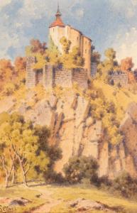 SETTARI Wilhelm Anton Maria 1841-1905,Blick auf die Zenoburg nahe Meran,Wendl DE 2019-02-28