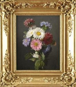SETTE Jules 1800-1800,Bouquet de reines marguerites,1848,Osenat FR 2010-10-24