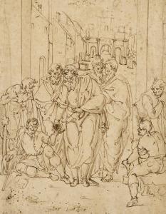 SETTI Ercole 1530-1617,Peter and John healing a cripple at the Gate of th,Christie's GB 2022-07-05