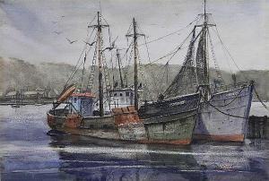 SETTLE Don 1900-1900,Two Fishing Boats,Rachel Davis US 2013-09-21