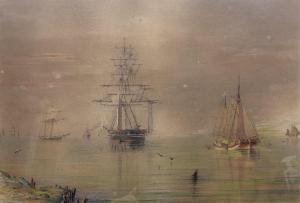 SETTLE William Frederick 1821-1897,Shipping in a Calm,David Duggleby Limited GB 2023-10-21