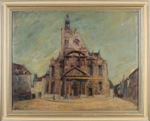 SEVEAU Georges,St Etienne du Mont. Church in Paris,19th/20th century,Twents Veilinghuis 2021-07-08