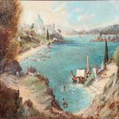SEVERAIN H 1900-1900,Summer landscape with Castel Gandolfo, the Pope's ,Bruun Rasmussen 2011-10-17