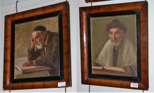 SEVILLA Luis 1800-1900,Portrait of a Jewish scholar, half length, reading,Tennant's GB 2016-05-13