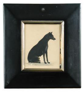 SEVILLE W. & Son 1700-1800,Silhouette of a dog,1824,Cheffins GB 2018-09-12
