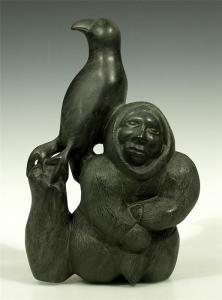 SEVOGA Thomas 1941,Eskimo mit Vogel,1982,Reiner Dannenberg DE 2010-03-19