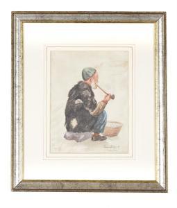 SEVRUGUIN Andre 1894-1996,Seated gentlemen smoking pipes, Téhéran,1920,Dreweatts GB 2020-01-29