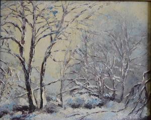 seward blanche,A wintry landscape of trees,1962,Andrew Smith and Son GB 2014-12-04