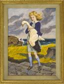 SEWELL Amos 1901-1983,A young girl carrying a goose,1901,Eldred's US 2016-10-29