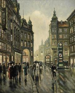 SEWOHL Waldemar 1887-1967,Großstädtisches Treiben vor dem Panoptikum in ,Scheublein Art & Auktionen 2021-09-24