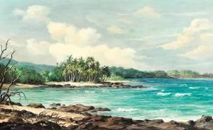 SEXTON Leo Lloyd 1912-1990,Shoreline with Coconuts (Puako),Bonhams GB 2019-11-25