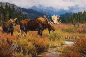 SEXTON Ray 1959-1996,Moose at Vermillion Lakes,Scottsdale Art Auction US 2021-04-09