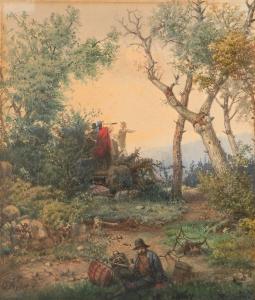 SEYDEL Eduard Gustav 1822-1881,Romantische Waldlandschaft,1860,Wendl DE 2017-10-26