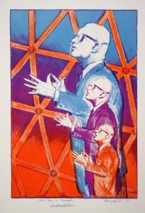 SEYFFERT Richard 1915-1979,Portrait of Buckminster Fuller,1976,Ro Gallery US 2022-09-22