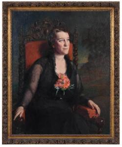 SEYMOUR CONROW Wilford 1880-1975,Portrait of Henrietta King Bryan Baldwin (1884,1937,Brunk Auctions 2022-02-04