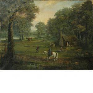 SEYMOUR H V S,Landscape with a Log Cabin and Figures,William Doyle US 2014-10-01