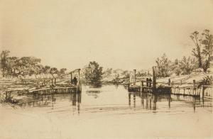 SEYMOUR HADEN Francis 1818-1910,Egham Lock (Schneiderman 21 iii),1859,Rachel Davis US 2024-02-10