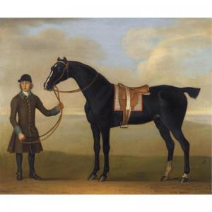 SEYMOUR James 1702-1752,THE BLACK RACEHORSE MOLOTTO HELD BY A GROOM,1746,Sotheby's GB 2009-05-07