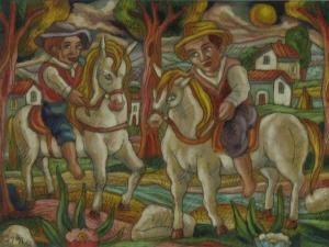 Sguanci Roberto 1948,Butteri e cavalli,ArteSegno IT 2008-10-23