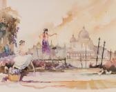 SHACKLETON Peter 1933-2022,Grand Canal Scene, Venice, with two female figures,Capes Dunn 2020-10-20