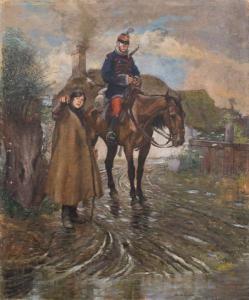 SHAFFER ben a 1800-1900,Soldato della cavalleria francese con donna carita,Babuino IT 2010-07-05