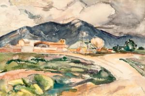 Shaffer Martin 1913-1985,Untitled (Taos Mission Church),Santa Fe Art Auction US 2022-05-28