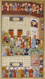 SHAHNAMEH Firdausi's 1500-1500,Goruy-e Zerah Hanged, Persia,Sotheby's GB 2014-10-08
