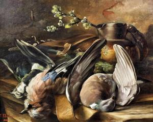 SHAKESPEAR E,Still life with birds,1885,Canterbury Auction GB 2016-06-07